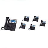 جراندستريم GXP1625، 2 SIP acct، هاتف SMB IP متعدد اللغات، حزمة من 6 قطع