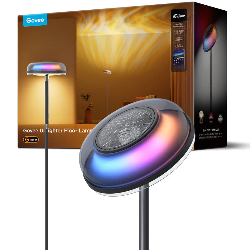 Govee Tri-Zone Smart Floor Lamp | RGBICWW LED Floor Lamp with Matter, Alexa, 1000 Lumens & 80+ Scene Modes