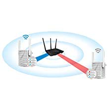 Tenda A15 AC750 Dual Band WiFi Repeater, 2 Omnidirectional Antennas for Remote Playback of 1080P HD Videos, Online Gaming and High-Speed Download