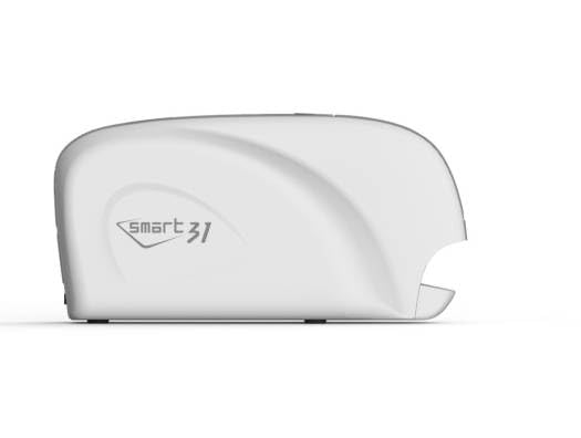 SMART 31D Dual Sided ID Card Printer, Fast printing - 23 seconds per card, Compact design, Bundle (100 cards, 1 Color ribbon 250 prints, and Smart Designer Software) | 651528/651460