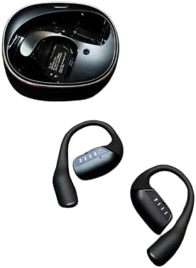 Fipka Phil GS Open Ear Bluetooth 5.3 Bone Conduction Headphones with 32 Hour Playback, High Definition Sound, Smart Dual Calls and Noise Reduction - Black