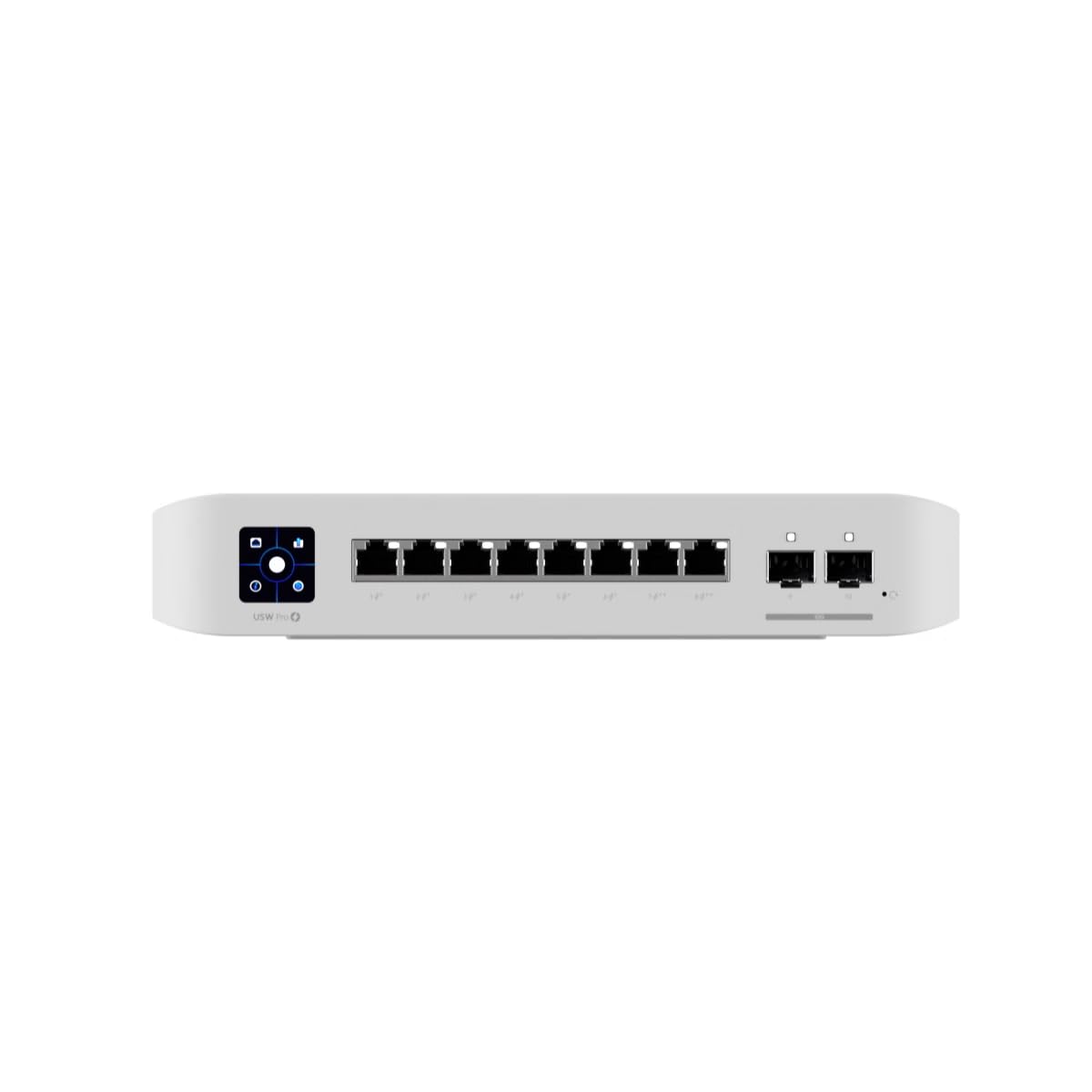 Ubiquiti Networks Switch Pro 8 PoE, 1.3 Inch Touch Screen, AR Switch Management, 8 Ports, Layer 3 Switch with PoE+ and PoE++ Output, 120W PoE Available, Wall Mountable Kit, White | USW-PRO-8-POE