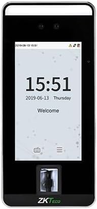 ZKTeco SpeedFace V5L Dynamic Face Recognition Device, Face Recognition Fingerprint Time Attendance, Door Access Control System, Automatic Punch In/Out, Easy Operation