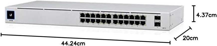 Ubiquiti Networks UniFi USW24POE 24Port PoE Managed L2L3 Gigabit Ethernet (10/100/1000) Power over Ethernet (PoE) 1U Silver