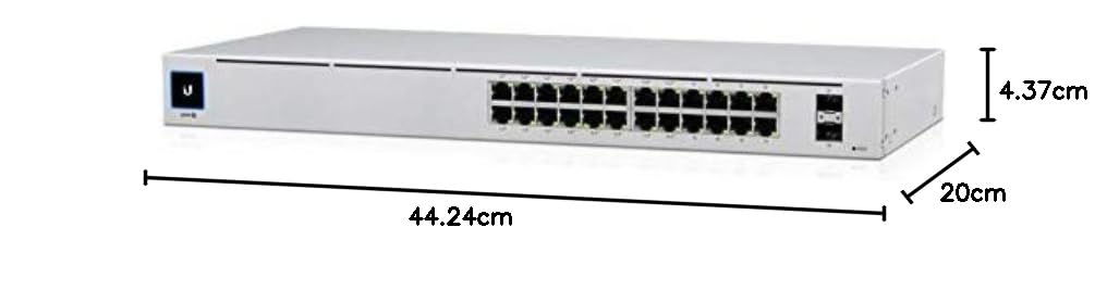 Ubiquiti Networks UniFi USW24POE 24Port PoE Managed L2L3 Gigabit Ethernet (10/100/1000) Power over Ethernet (PoE) 1U Silver