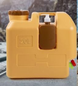 Fipka DLC 20L Portable Water Storage Container with Faucet BPA Free Water Jerrycan with 500ml Handwash Bottle Camping Water Tank Large Water Bucket for Outdoor Picnic Hiking DLC-37420
