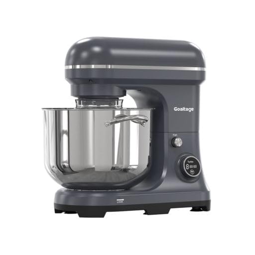 Goaltage MIX01 Food Mixer, Stainless Steel Stand Mixer with 8-Speed Modes, 10L Large Capacity, Digital Display, and Premium Quality, 2000W