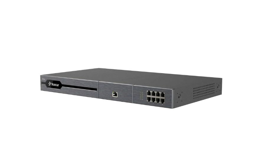 Ye@star P570 Voip PBX Phone System, Up to 500 Max Users, 120 Max Concurrent Calls, 16 FXS Ports, 6 GSM / 3G / 4G Ports, 2x Ethernet 10/100/1000 Mbps, Black | P570
