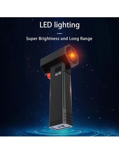 مروحة توربو فيولنت 50000 دورة في الدقيقة من فيبكا مروحة نفاثة قوية مع ضوء LED لتنظيف السيارة، مروحة تربو كبيرة مع ضوء LED، معزز تعديل السرعة العالية، منفاخ هواء صغير TF64