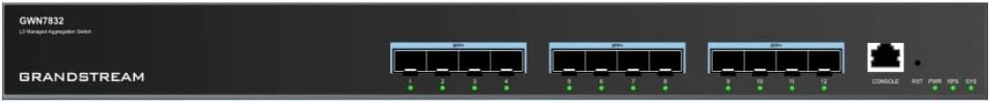 Grandstream GWN7832 Enterprise Layer 3 Managed Aggregation Switch, 12 x SFP+