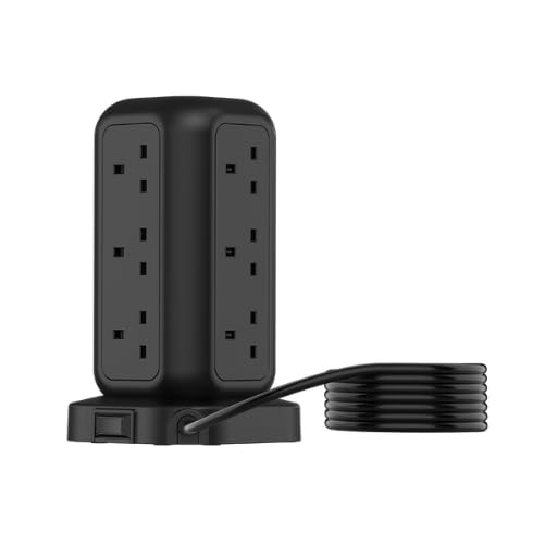 Goaltage EXT01 Power Strip Tower 3250W with Safety Protection and Wireless Fast Charging Function for Power Boost!