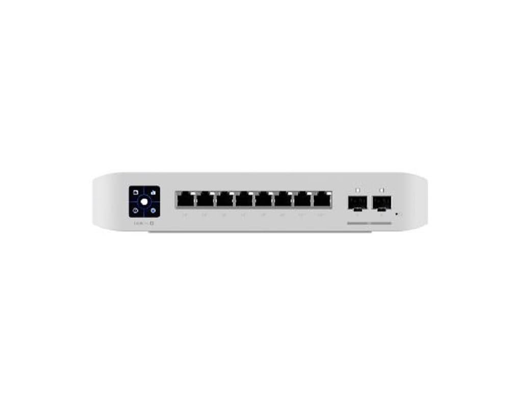 يوبيكويتي نيتوركس UniFi USW-Pro-8-PoE مدار L2/L3 Gigabit Ethernet (10/100/1000) دعم تقنية الطاقة عبر الشبكة (PoE) 1U أبيض