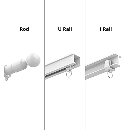 SwitchBot Curtain Smart Electric Motor - Wireless App or Automate Timer Control, Use SwitchBot Hub to be Compatible with Alexa, Google Home, HomePod, IFTTT (U-Rail, White)