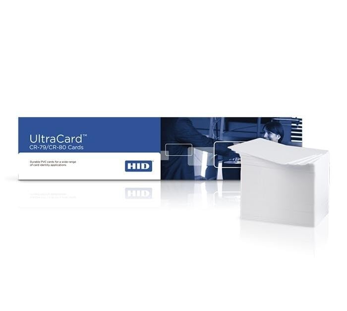 2ID - HID UltraCard x500 Blank PVC Cards | Compatible with Any Direct-to-Card Printer | 100% PVC | Ideal for Full-Color ID Cards, Gift Cards and Loyalty Cards