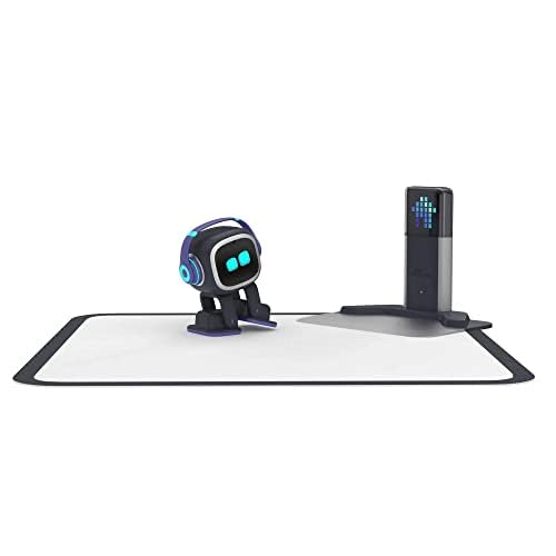 EMO Robot Desktop Pet Companion | AI-Powered Smart Robot with Voice Interaction, Smart Light & Wireless Charging Skateboard Base for Kids and Adults