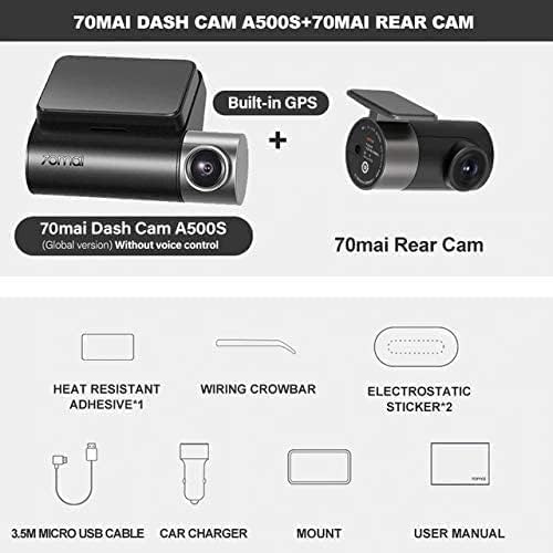 70mai Smart Dash Cam Pro Plus A500S 5MP Resolution / Free WiFi / 24 Hour Parking Monitor / 140° Wide Angle View / Dual Video Recording
