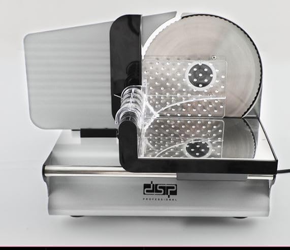 Meat Slicer, 200w Electric Slicer with a Detachable Stainless Steel Blade and Food Holder, 0-15mm Adjustable Thickness Household Meat Slicer, Food Slicer, KB7005