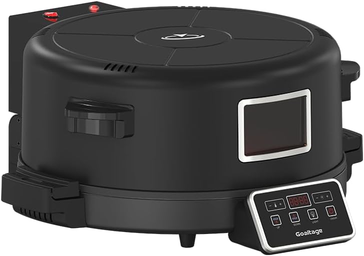 Goaltage OVN01 BakeMaster Electric Pizza Oven with LED Touch Control, Timer and Adjustable Heat, Non-Stick Surface, Soft Closing Mechanism, On-Off Switch and Multi-Purpose Functionality