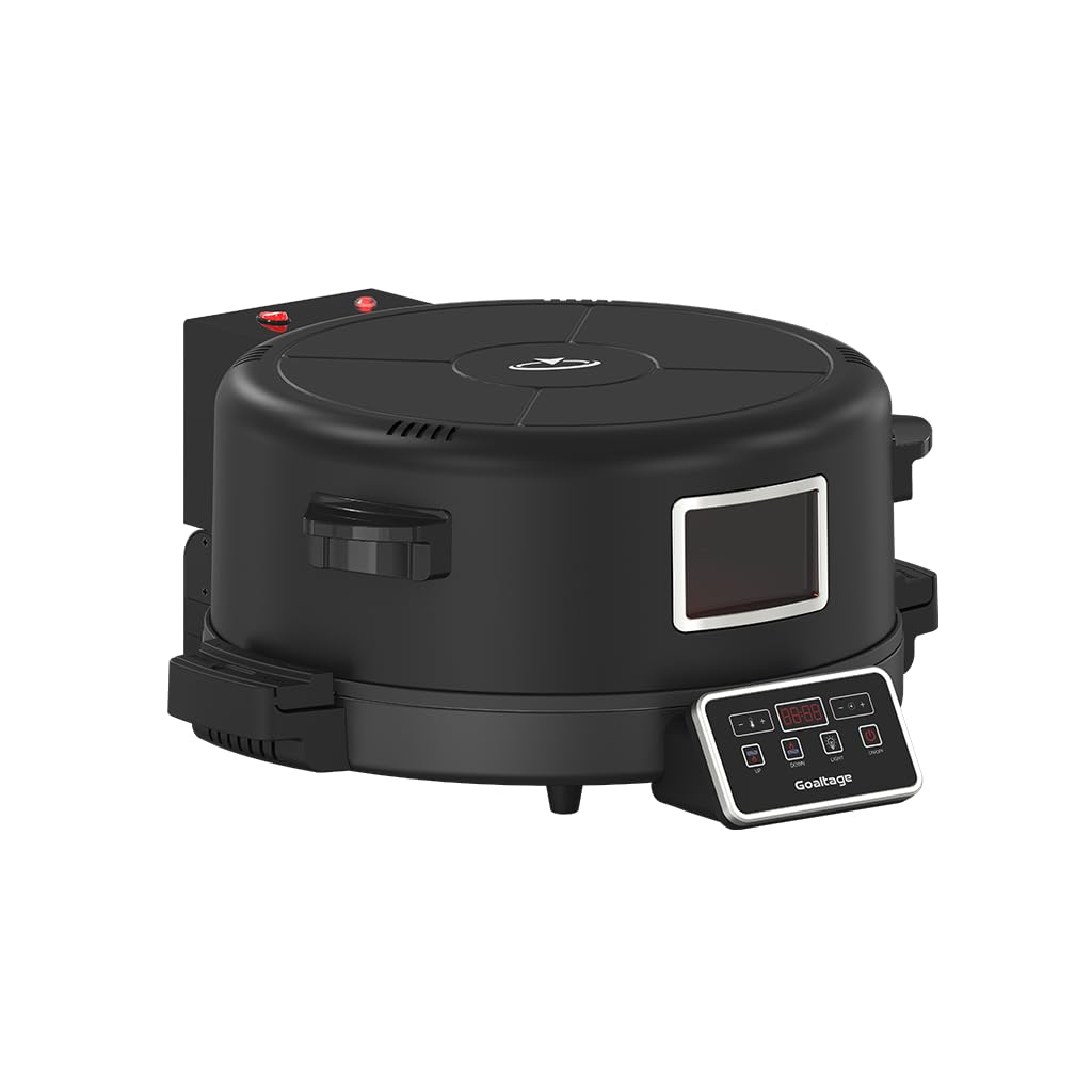 Goaltage OVN01 BakeMaster Electric Pizza Oven with LED Touch Control, Timer and Adjustable Heat, Non-Stick Surface, Soft Closing Mechanism, On-Off Switch and Multi-Purpose Functionality