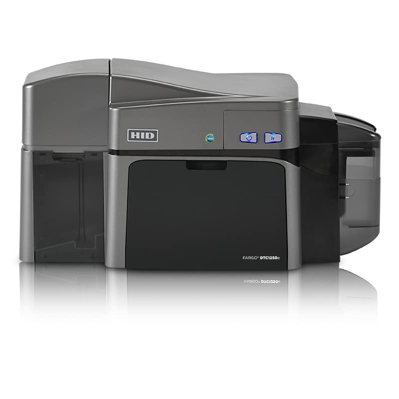 Fargo DTC1250e 050100 Dual-Sided ID Card Printer | Professional ID Card Machine for Business, Government, Student ID Cards and More