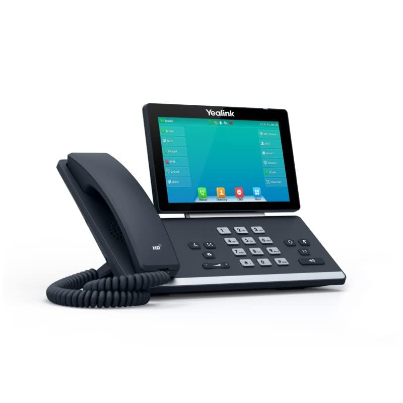 Yealink SIP-T57W IP Phone [5 Pack] 16 VoIP Accounts with 7 Inch Adjustable Color Touchscreen, USB 2.0, WiFi 802.11ac, Dual-Port Gigabit Ethernet, 802.3af PoE, Power Adapter Not Included