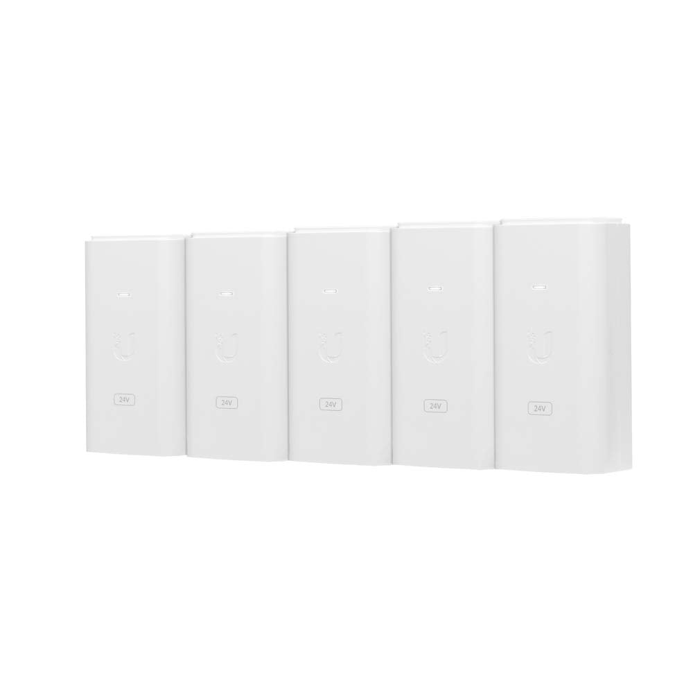 Ubiquiti Networks Gigabit PoE Injector, 24VDC/12W, White (5 Pieces)