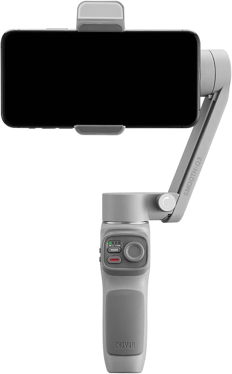 Zhi yun Smooth Q3 3-Axis Handheld Gimbal Stabilizer for Smartphone Foldable Phone Gimbal with Light Auto Inception Dolly-Zoom Time-Lapse Compatible with iPhone 14 13 Pro Max Android Phone Vlog Kit
