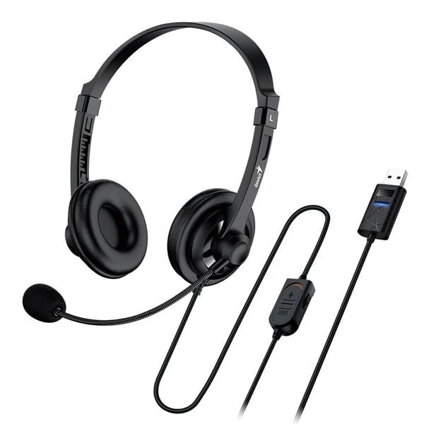 GENIUS HS-230U USB In-Line Ctrl Microphone Headset