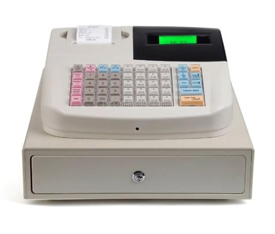 Fipka Marker Unisan Cash Register/R mode/LCD Operator display/ 8 digits 7seg LED customer display General Purpose Cash Register - ISC-50SM - Ivory
