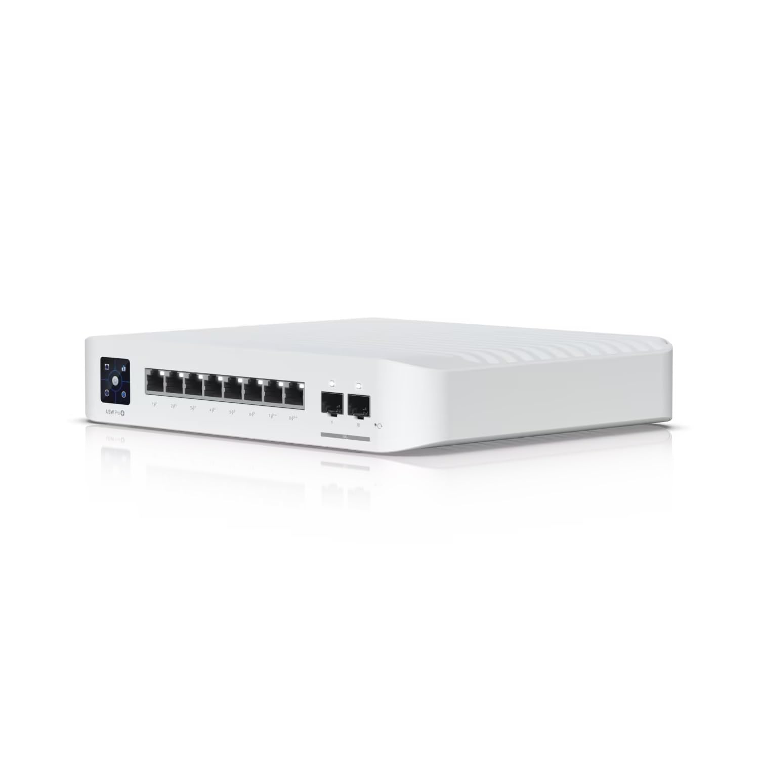 Ubiquiti Networks Switch Pro 8 PoE, 1.3 Inch Touch Screen, AR Switch Management, 8 Ports, Layer 3 Switch with PoE+ and PoE++ Output, 120W PoE Available, Wall Mountable Kit, White | USW-PRO-8-POE