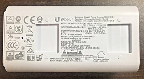 Ubiquiti Networks POE-24-12W-G PoE Injector 24VDC 12W Gigabit