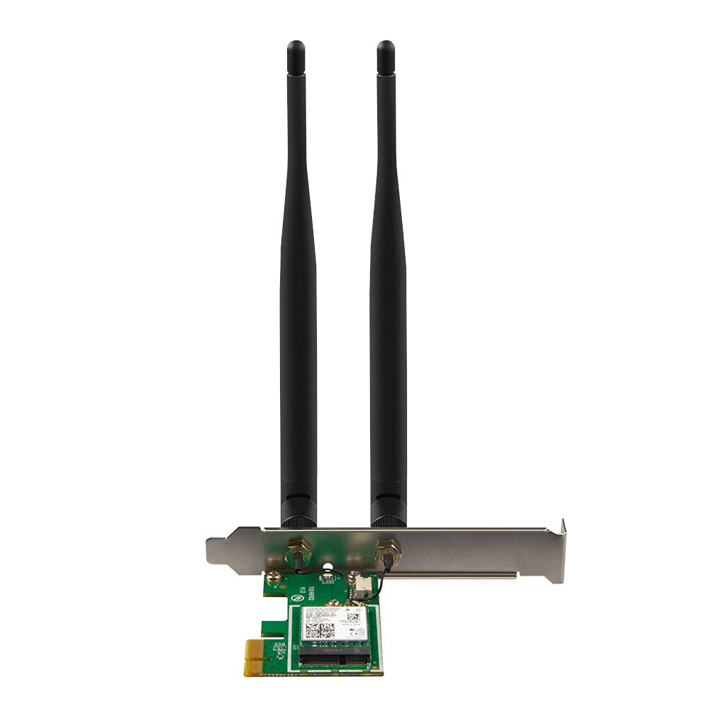 تيندا بطاقة AX3000 PCIe WiFi 6 - بلوتوث 5.0 - بطاقة لاسلكية ثنائية النطاق مع هوائيين قابلين للفصل - بطاقة شبكة جيجابت - بطاقة واي فاي بي سي اي اكسبرس لالعاب الكمبيوتر المكتبي - تدعم ويندوز 10 (E30)