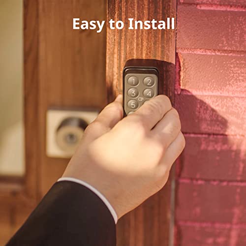 SwitchBot Smart Keypad for SwitchBot Lock, Keyless Home Entry, IP65 Waterproof, Supports Virtual Passwords for Home Security, 2 Years Battery Life