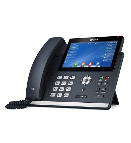يالينك هاتف اي بي SIP-T48U [5 قطع] شاشة ملونة تعمل باللمس 7 انش، 16 خطًا، منافذ USB مزدوجة، جيجابت ايثرنت، بي او اي، محول الطاقة غير متضمن (SIP-T48U)