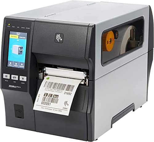 Zebra ZT411 Thermal Transfer Industrial Printer 300 dpi Print Width 4 in Serial USB, Ethernet, ZT41143-T0G0000Z