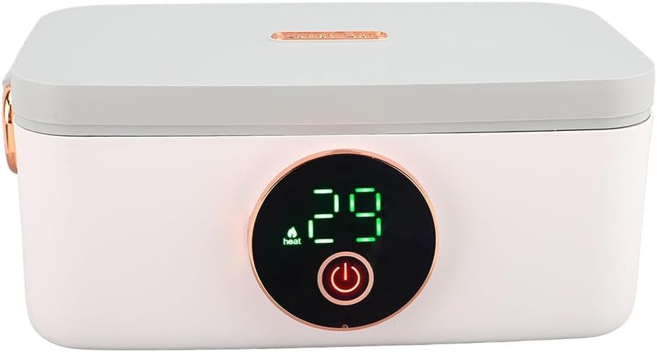 TsoLay Electric Lunch Box, Portable Food Heaters Lunch Warmer, 1L Capacity USB Rechargeable Portable Food Warmer Lunch Heater with Removable Stainless Steel Container, for Office Travel Car