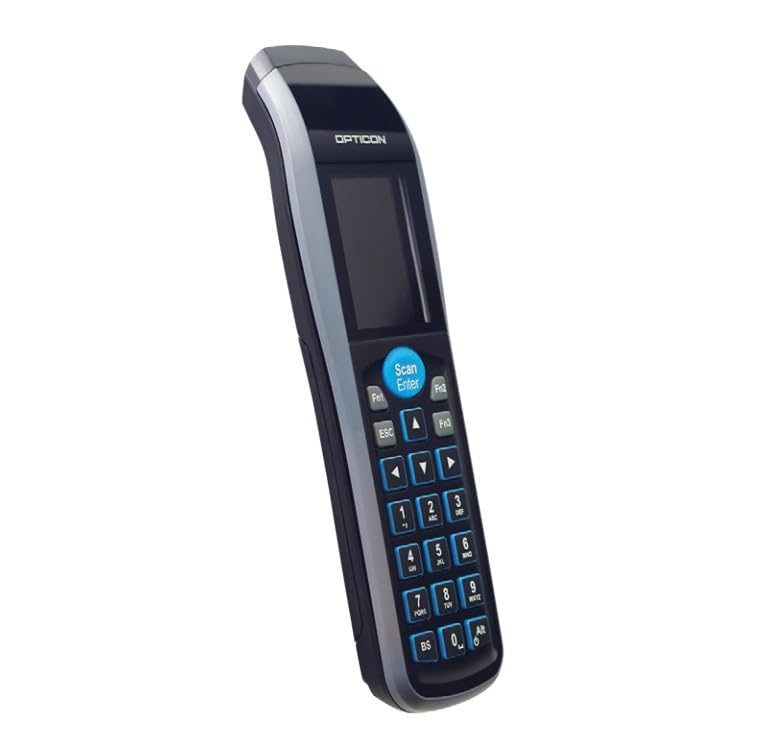 OPTIC0N OPH3001 Laser Barcode Scanner 4 MB FlashRom, 2 MB SRAM and 128 MB NAND Flash TFT LCD QVGA color display with IP54 Rating