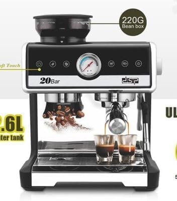 ماكينة تحضير قهوة اسبريسو KA3107 بخزان مياه سعة 2.6 لتر | اولكا 20 بار + 4 بار 2250 واط من دي اس بي
