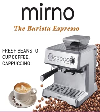Mirno Espresso Coffee Machine Barista 20 Bar