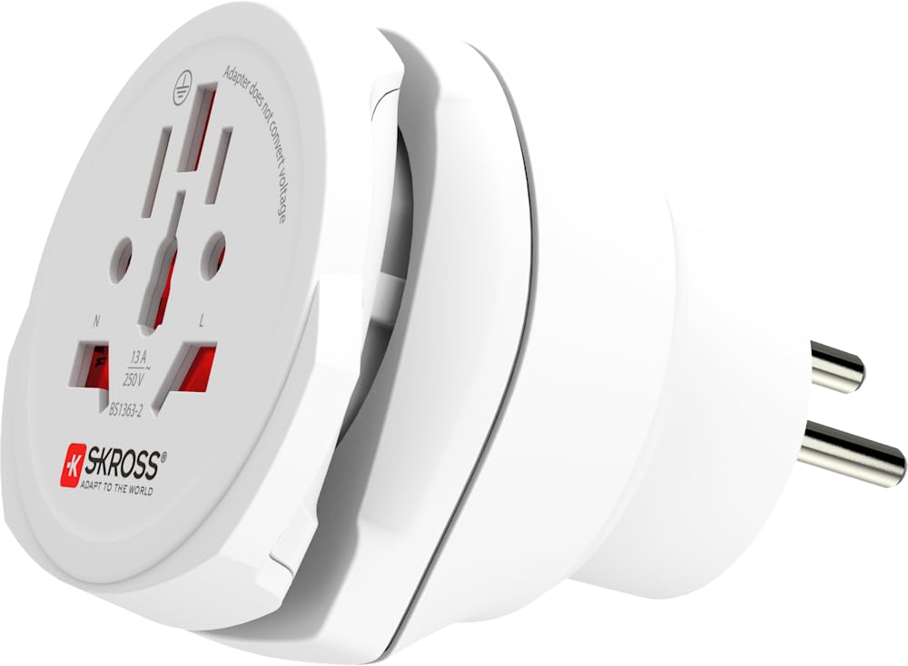 Skross 1500231-E Combo World to UKSingle adapters - Essential Edition-white