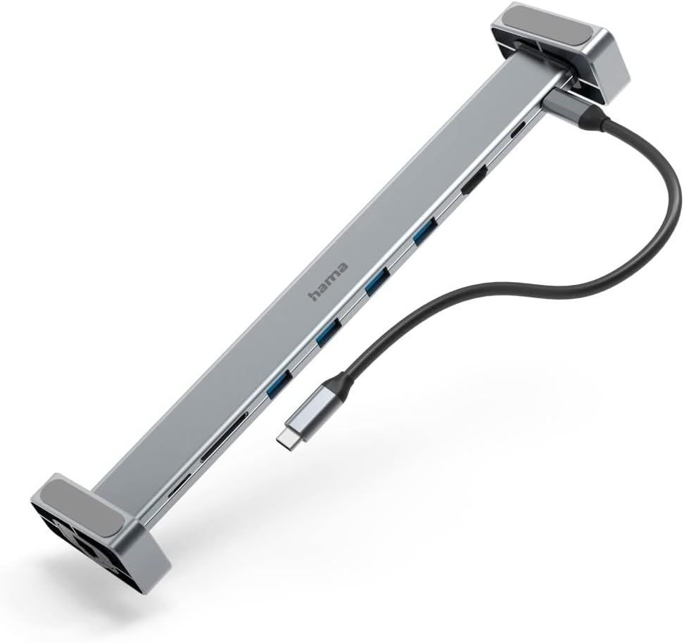Hama 200103 9-in-1 USB-C Docking Station for 4x USB-A, USB-C, HDMI, LAN, SD and MicroSD