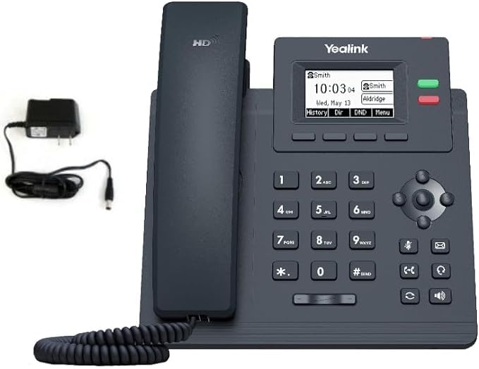Yealink T31P IP Phone - Power Adapter Included - 1 Year Manufacturer Warranty - Unlocked Can Be Used with Any VoIP Service Provider