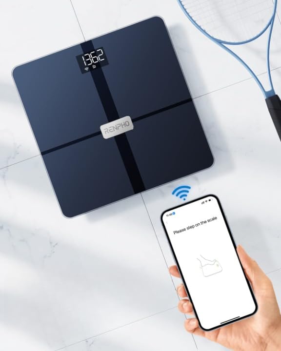 ميزان رقمي ذكي بتقنية البلوتوث واي فاي من رينفو ES-WBE28-BK - اسود