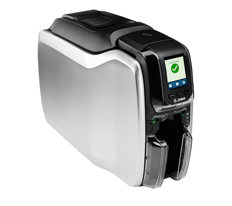 Ribetec Zebra ZC300 Credential Card Printer for PVC Plastic Cards with Dual-Sided Printing
