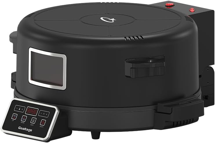 Goaltage OVN01 BakeMaster Electric Pizza Oven with LED Touch Control, Timer and Adjustable Heat, Non-Stick Surface, Soft Closing Mechanism, On-Off Switch and Multi-Purpose Functionality
