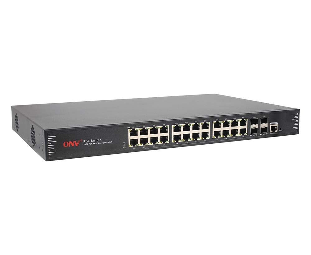 ONV Gigabit 28-port L2+ managed PoE switch POE33028PFM-at