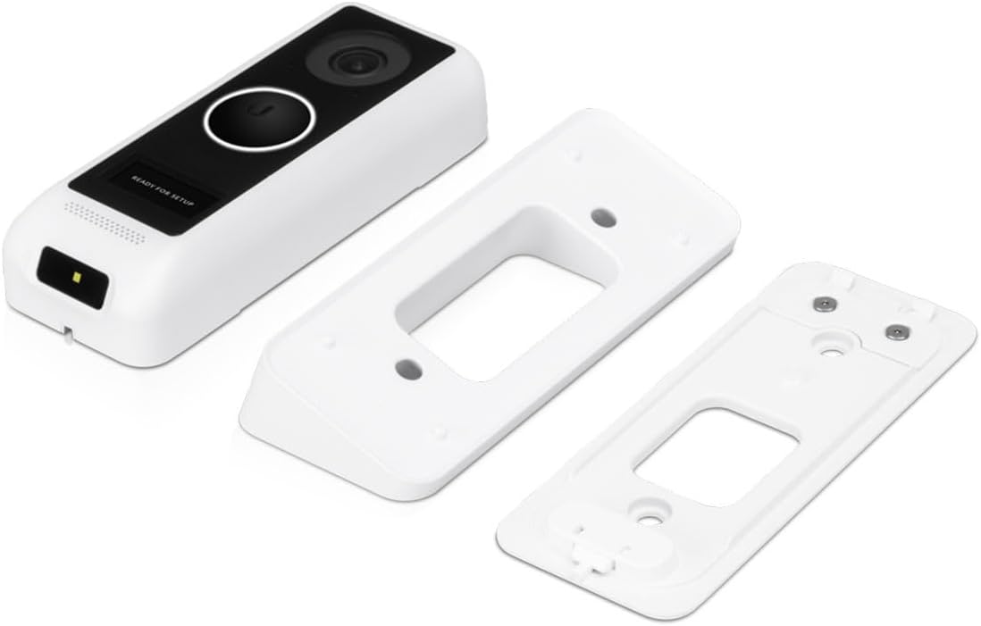 Ubiquiti | UniFi Protect G4 Doorbell | HD Night Vision | Two-Way Audio - Echo Cancellation - Built-in Display - PIR Motion Detection Sensor - Weather Resistant | WiFi 6 | UniFi Protect | White
