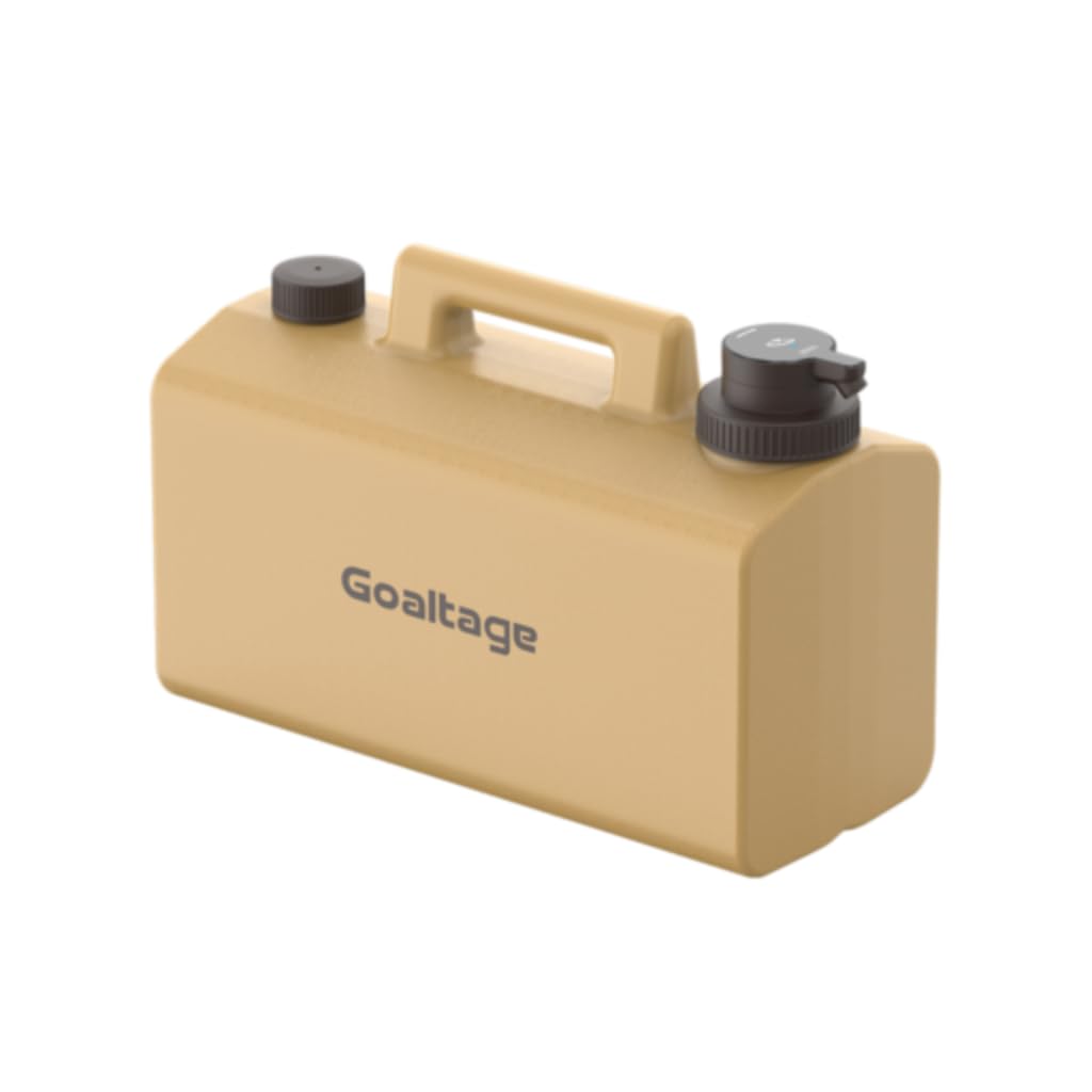 Goaltage AquaPro Water Storage With 20L Capacity, Rechargeable Water Pump, Touch Control Panel, Camping Essentials And Spigot Portable Design - Yellow