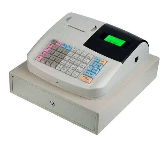 Fipka Marker Unisan Cash Register/R mode/LCD Operator display/ 8 digits 7seg LED customer display General Purpose Cash Register - ISC-50SM - Ivory