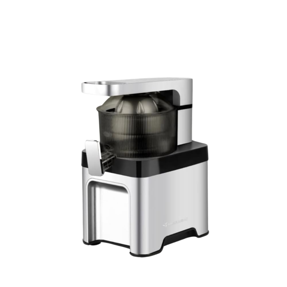 MEBASHI Commercial Electric Citrus Juicer, 60W, 1L Capacity, Black & Stainless Steel, Aluminium Cover and Cone (ME-JC3008)